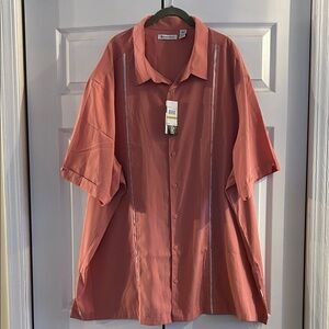 NWT Cubavera mauveglow button-down shirt